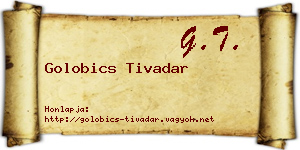 Golobics Tivadar névjegykártya